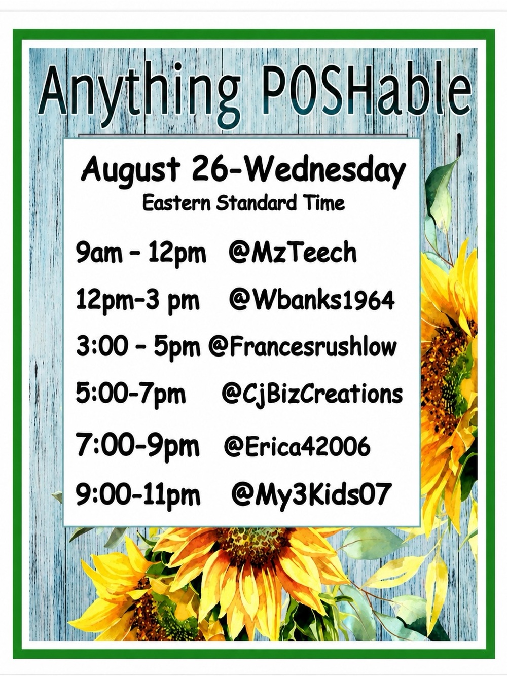 MzTeech Anything POSHABLE Share Show with Pam.